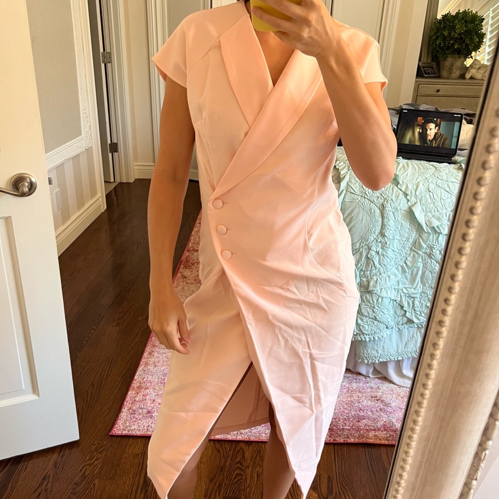ASOS light pink dress